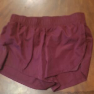 Athletic Works Purple Athletic Shorts Lightweight Elastic Waist